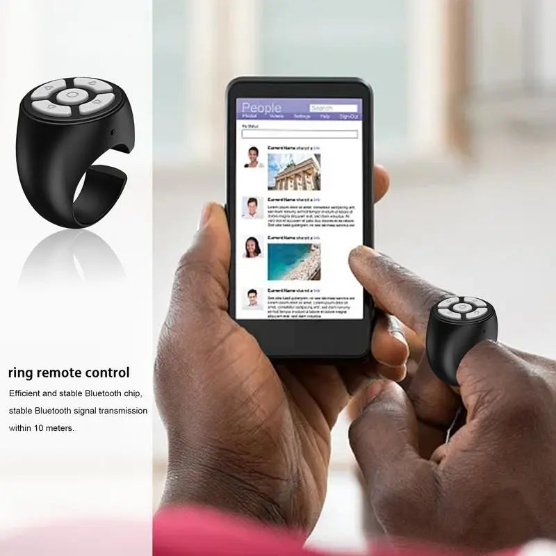 Page Turner Clicker Wireless Finger Shutter Remote Control Page Turner Matte Material Mobile Phone Controller For Home Travel