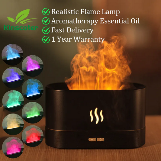 Aroma Diffuser LED Ultrasonic Flame Humidifier Cool Mist Maker Air Purifier Home Car Air Freshener Perfume Essential Oil Difusor