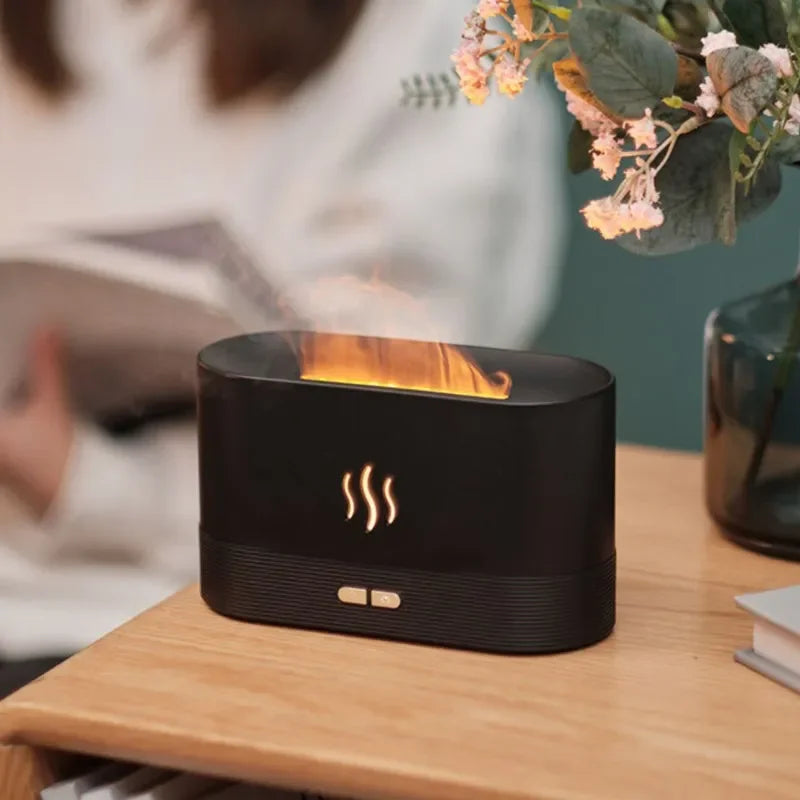 Aroma Diffuser LED Ultrasonic Flame Humidifier Cool Mist Maker Air Purifier Home Car Air Freshener Perfume Essential Oil Difusor