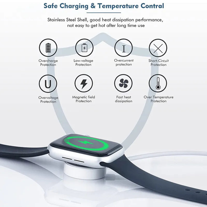 For Apple Original Magnetic Wireless Charger For iWatch 8 7 6 SE Portable Fast Charging Watch Series 5 4 3 2 1 USB Cord Cable
