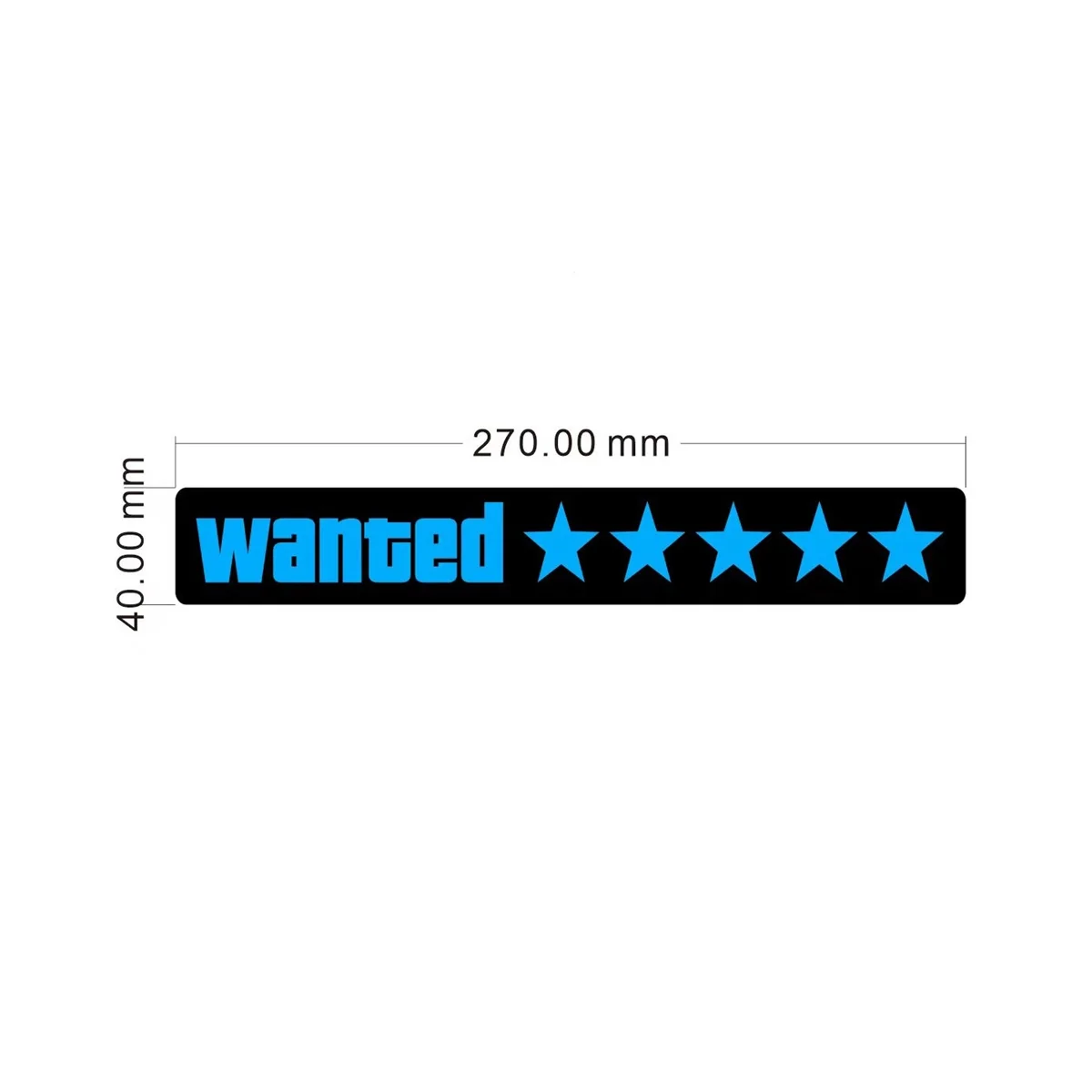 Windshield Electric 5 Stars Wanted Car LED Sign Light Up Window Stickers for JDM Glow Panel Accessories - Blue Light