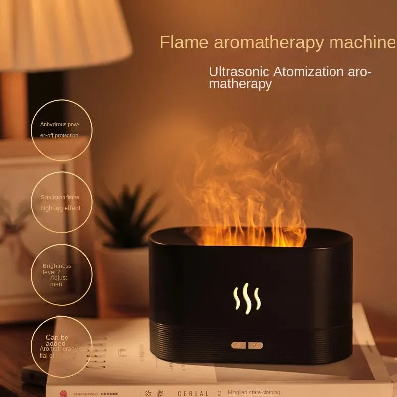 Aroma Diffuser LED Ultrasonic Flame Humidifier Cool Mist Maker Air Purifier Home Car Air Freshener Perfume Essential Oil Difusor