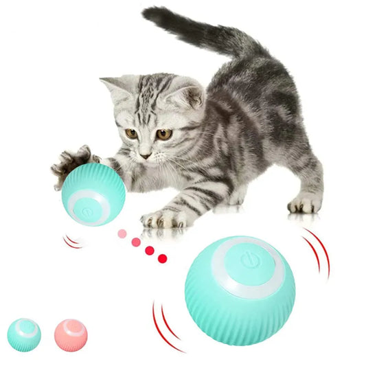 Electric Cat Ball Toys Automatic Rolling Smart Toys for Training  Kitten Toys for Indoor Interactive Playing oronomatopoeia toys