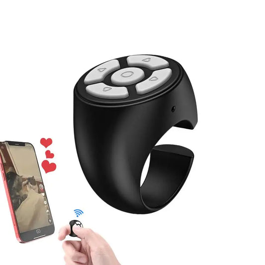Page Turner Clicker Wireless Finger Shutter Remote Control Page Turner Matte Material Mobile Phone Controller For Home Travel